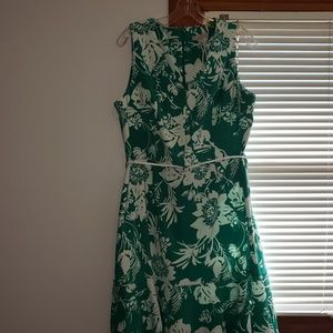 DressBarn Green and White dress